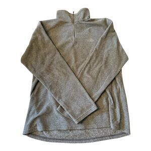 The North Face Men's Medium Sweatshirt Fleece Gray High Neck 1/4 Zip Pullover